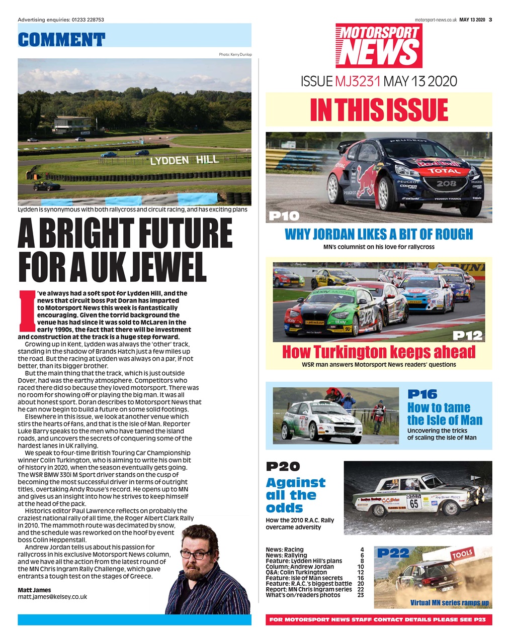 Motorsport News Preview Pages