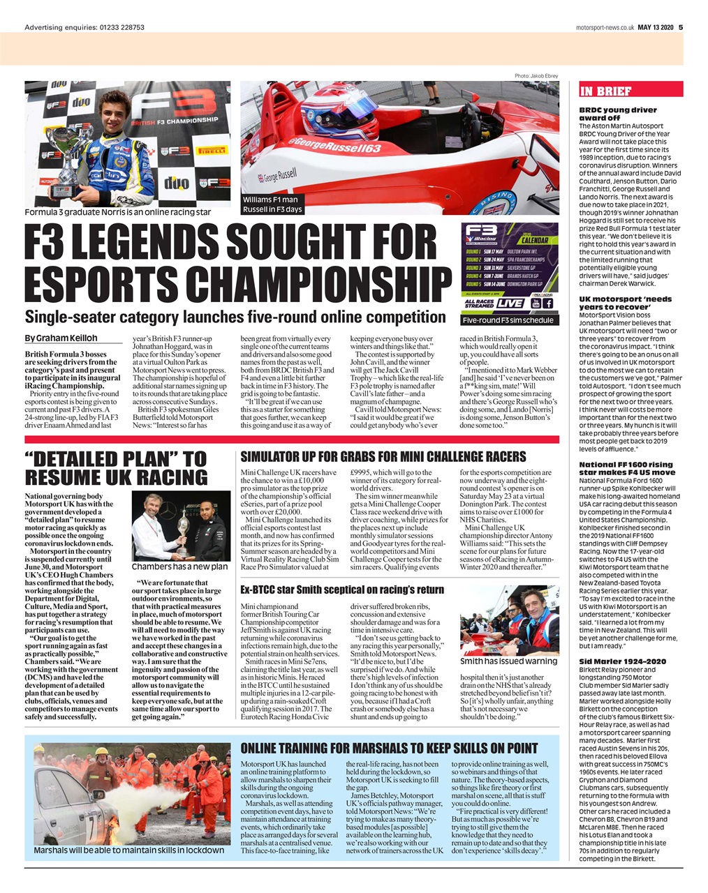 Motorsport News Preview Pages