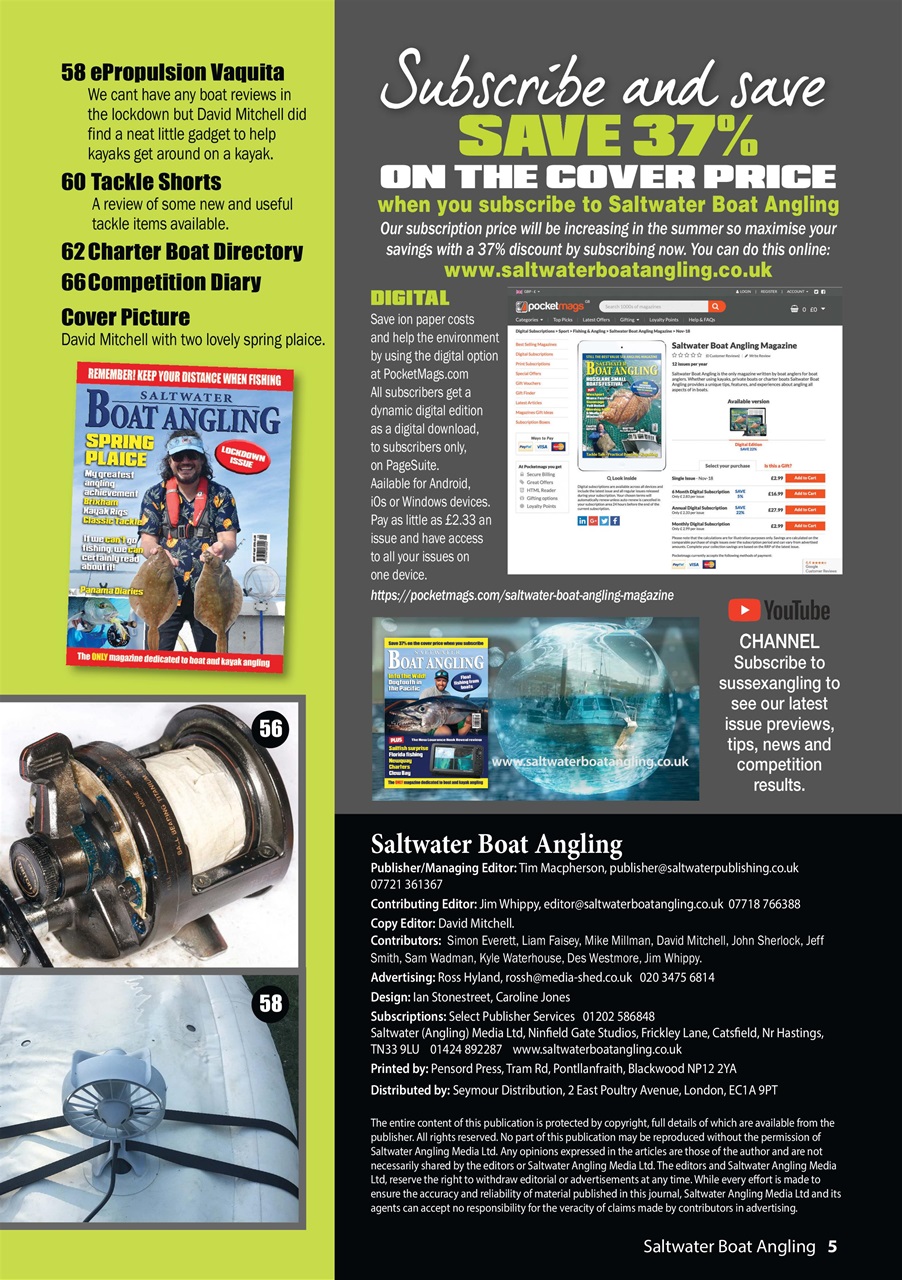 Saltwater Boat Angling Preview Pages