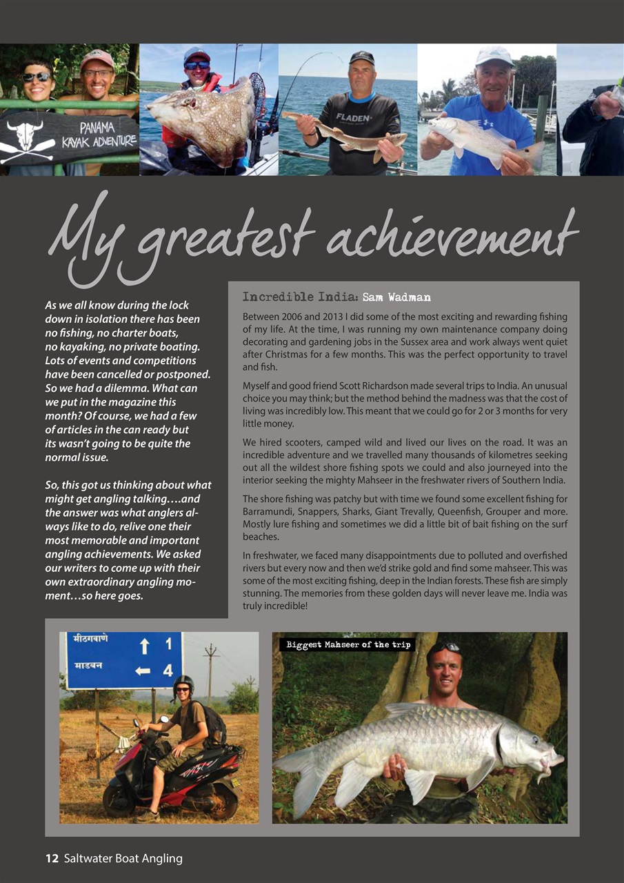 Saltwater Boat Angling Preview Pages
