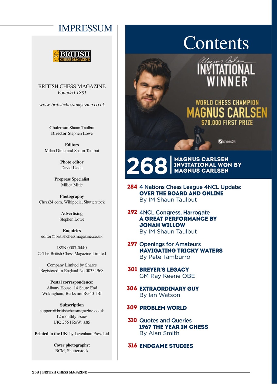 British Chess Magazine Preview Pages