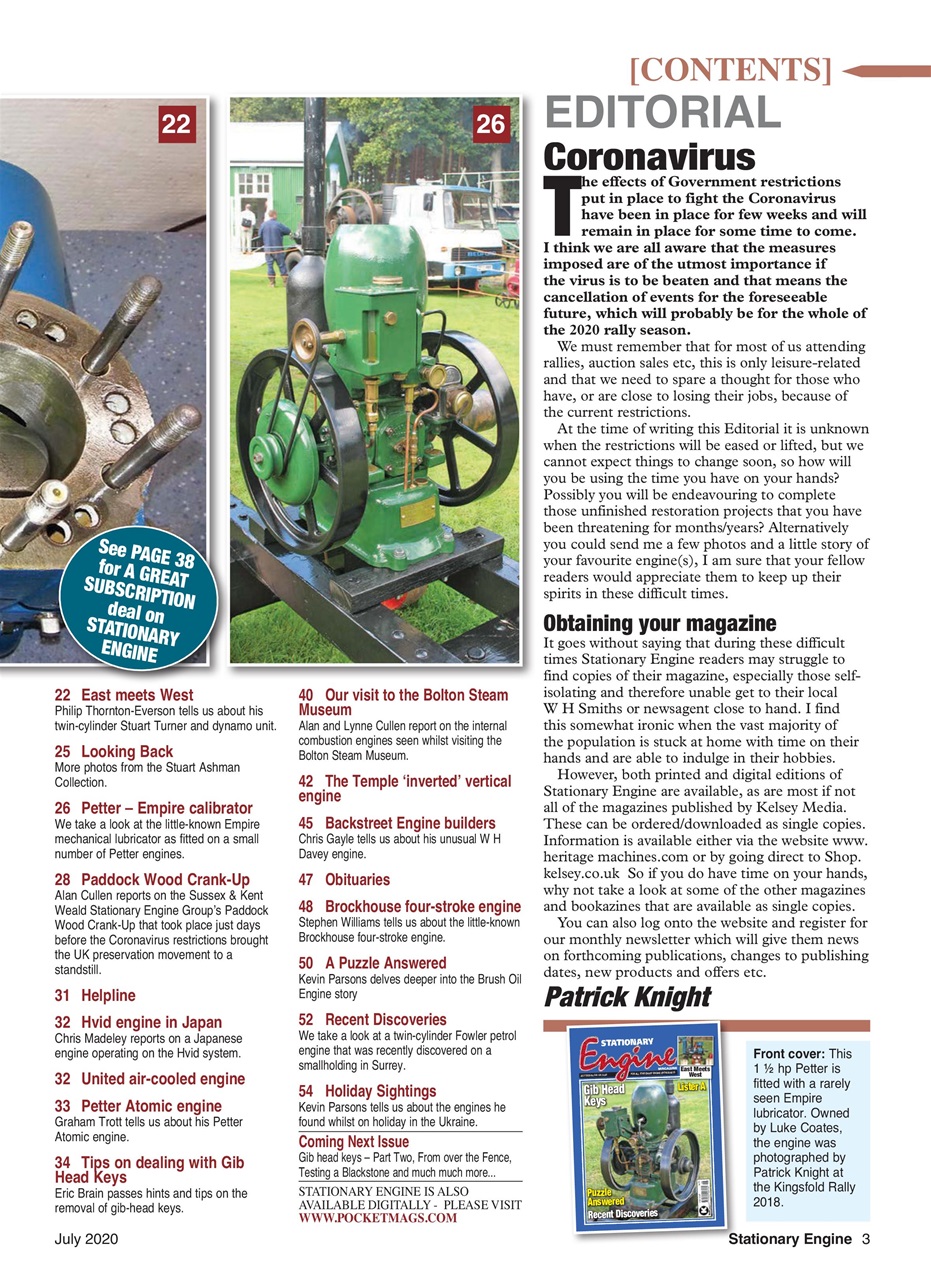 Stationary Engine Preview Pages