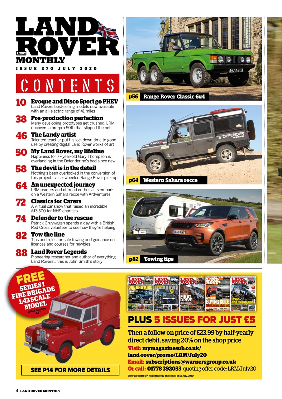 Land Rover Monthly Preview Pages