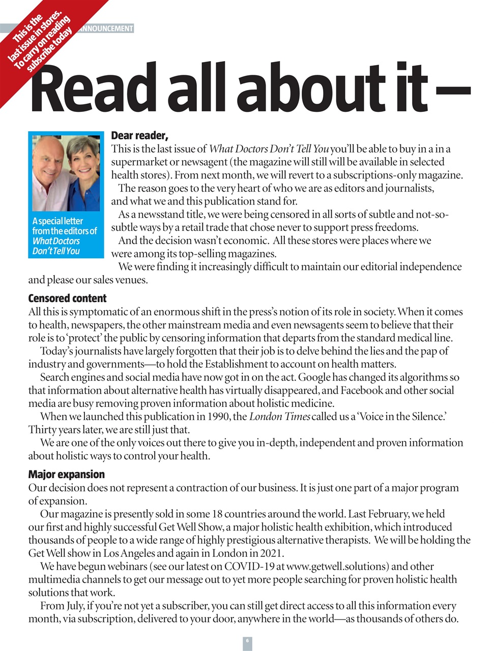 What Doctors Don't Tell You Preview Pages