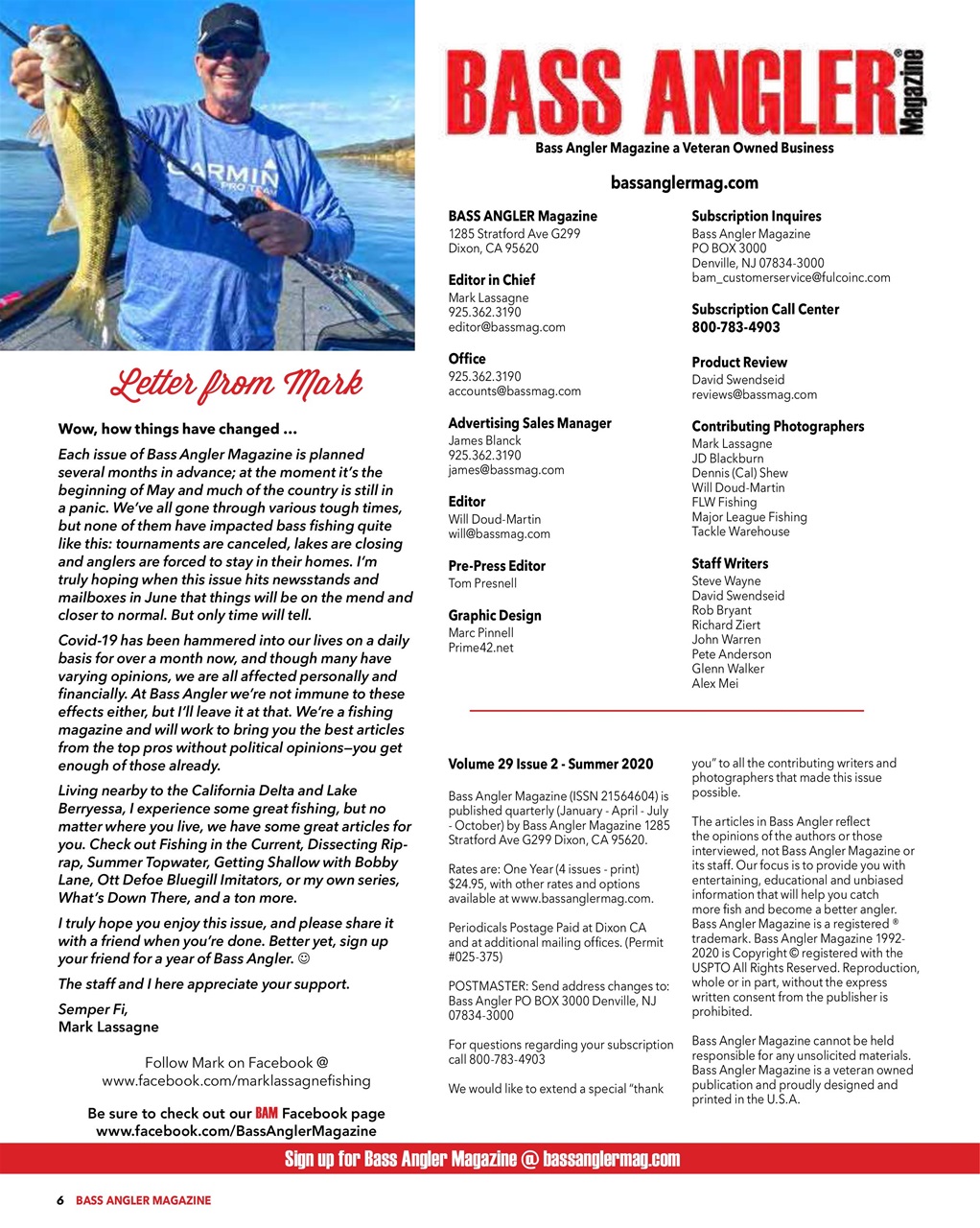 BASS ANGLER MAGAZINE Preview Pages