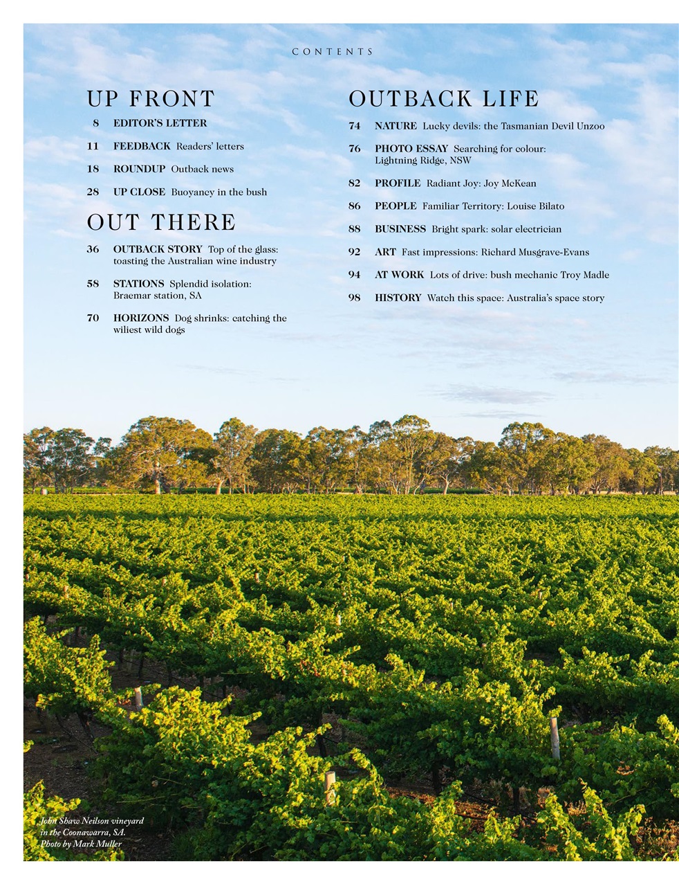 OUTBACK Magazine Preview Pages