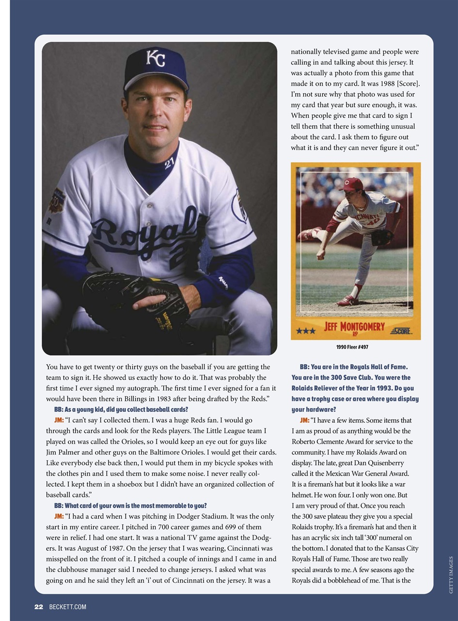 Beckett Baseball Magazine Preview Pages