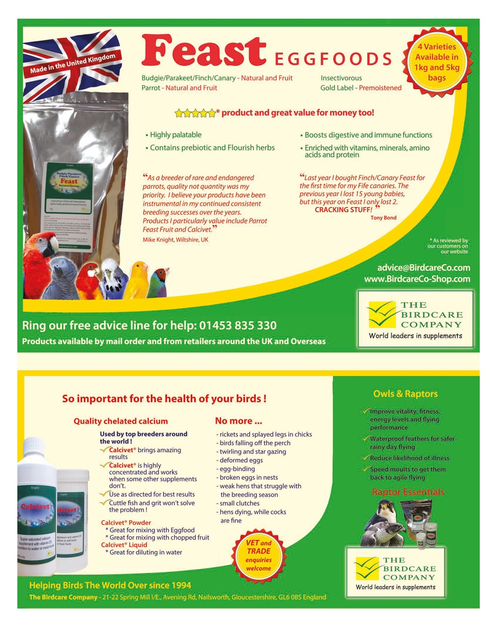 Cage & Aviary Birds Preview Pages
