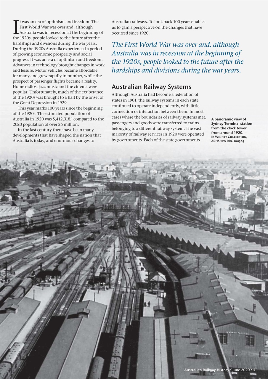 Australian Railway History Preview Pages
