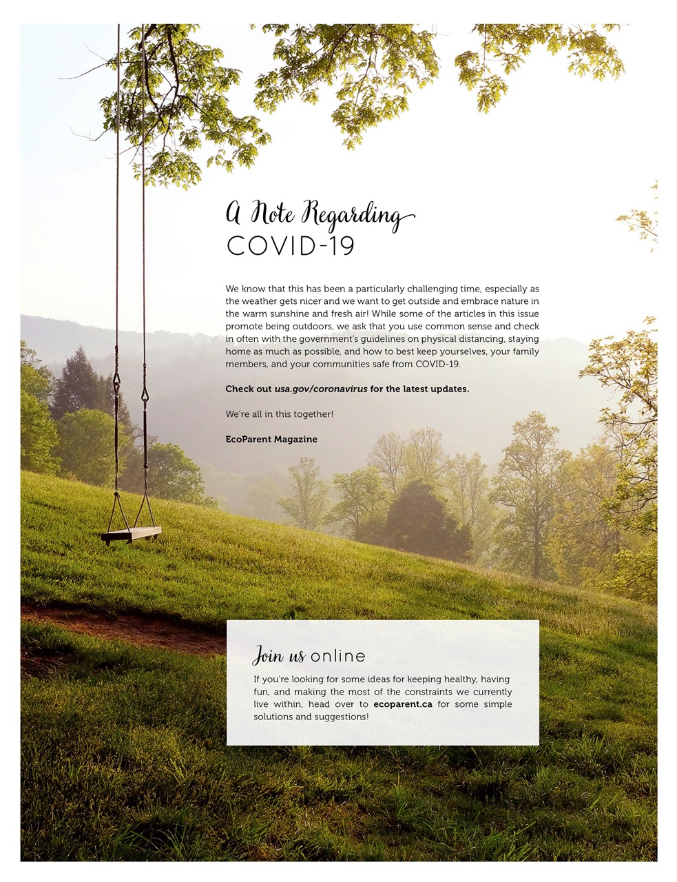 Ecoparent Magazine Preview Pages