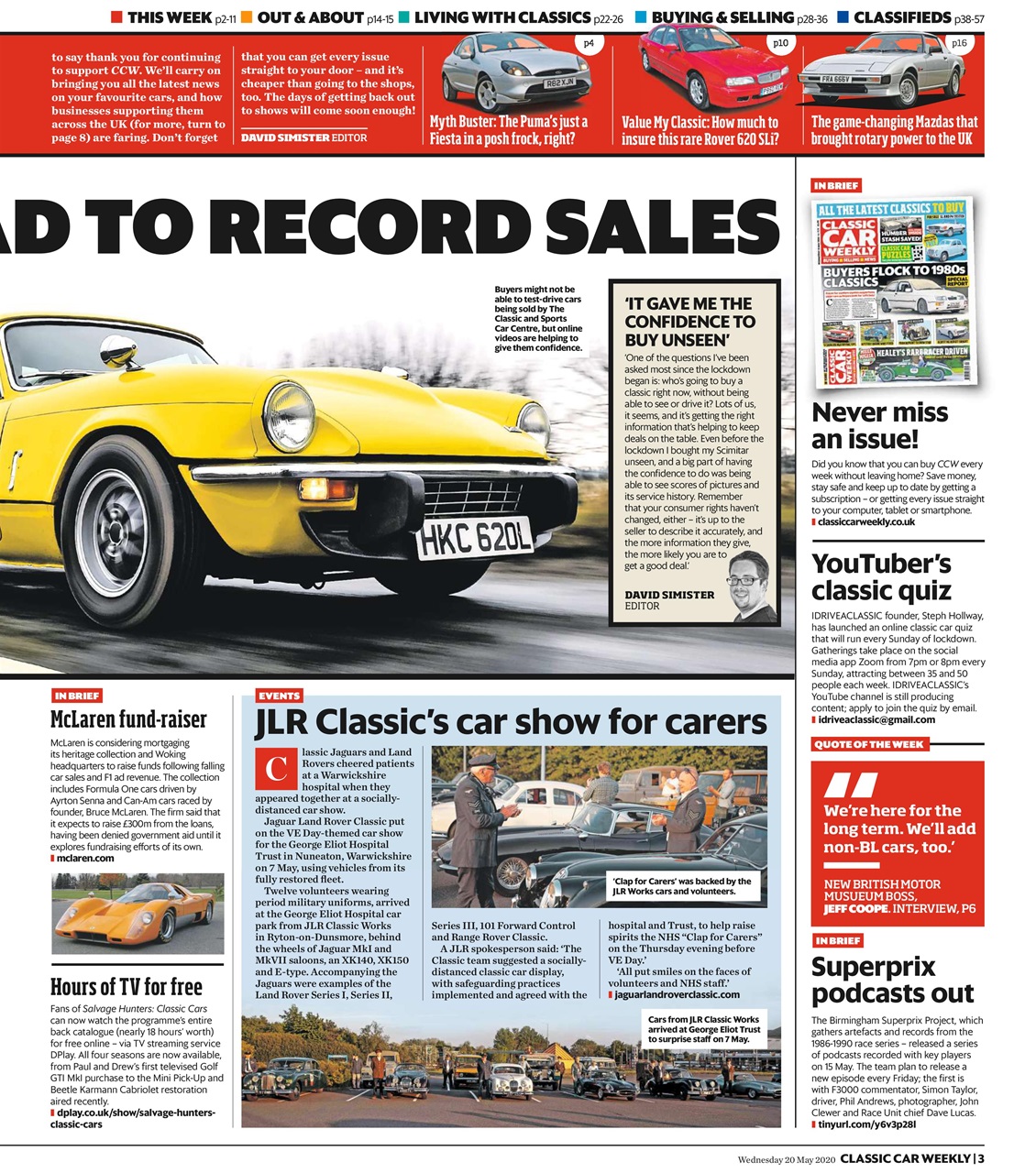 Classic Car Weekly Preview Pages