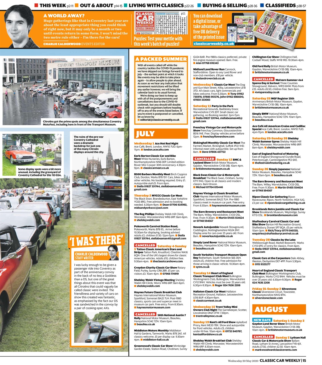 Classic Car Weekly Preview Pages