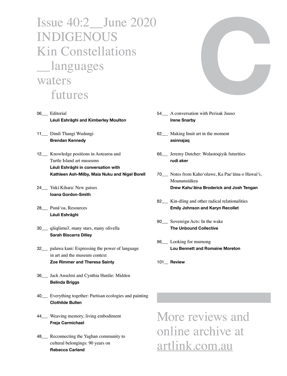 Artlink Magazine Preview Pages