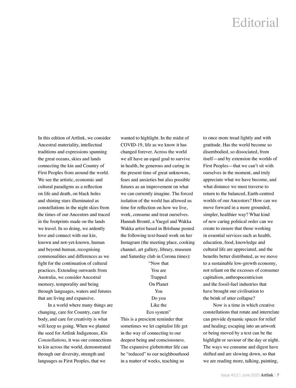 Artlink Magazine Preview Pages