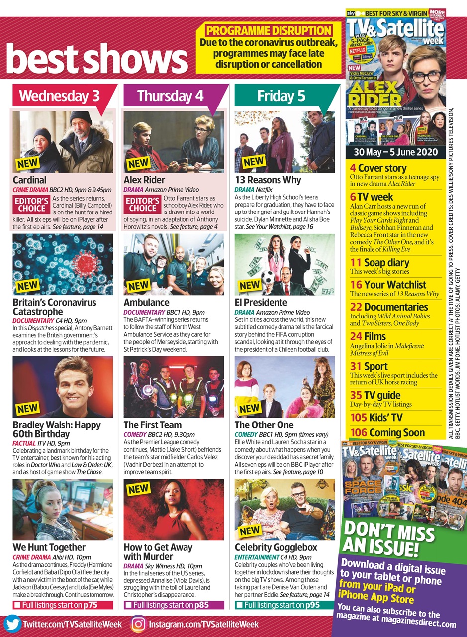 TV & Satellite Week Preview Pages