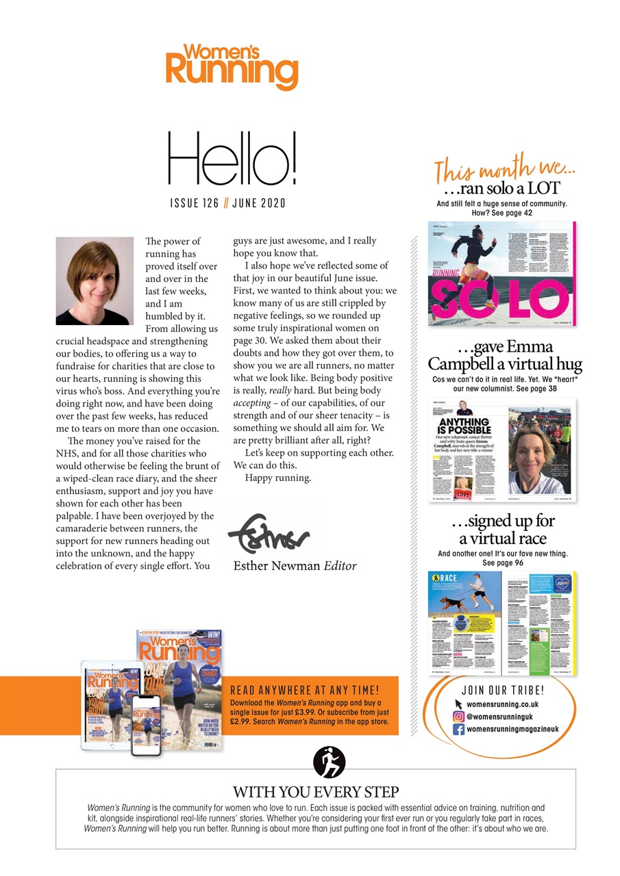 Women’s Running Preview Pages