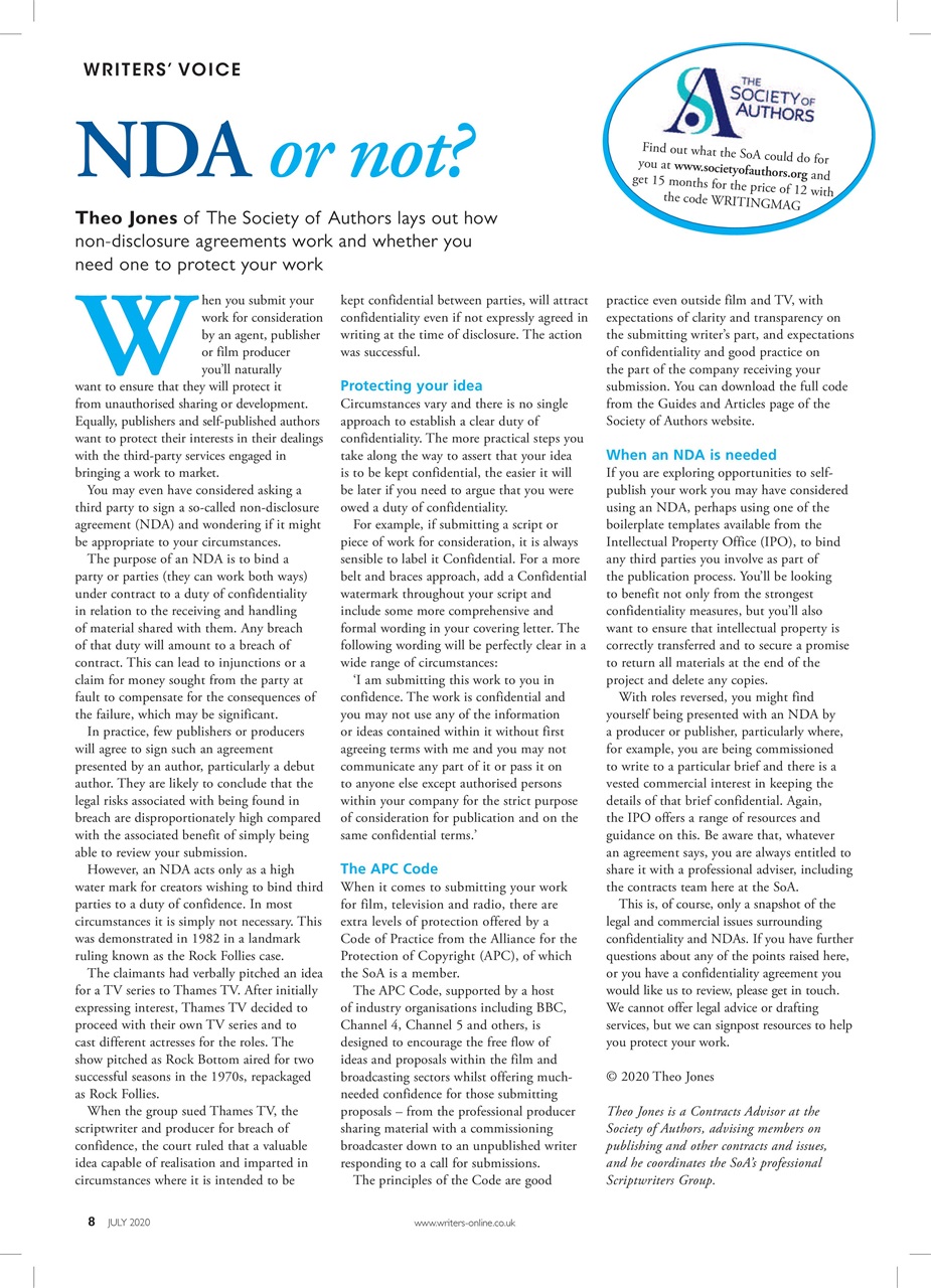 Writing Magazine Preview Pages