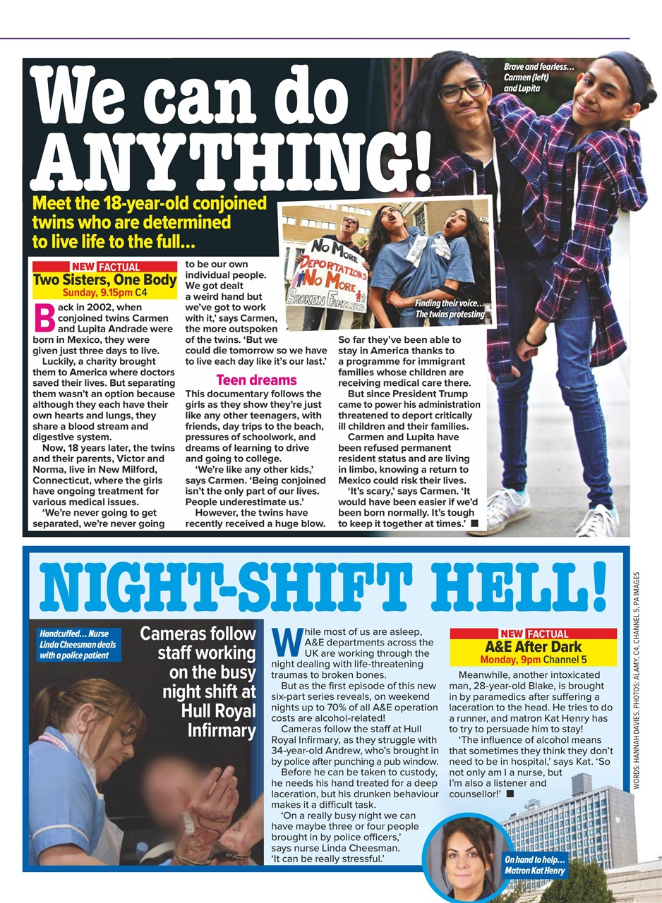 What's on TV Preview Pages