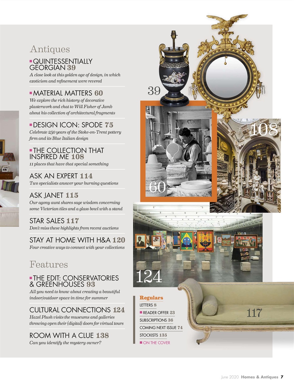 Homes & Antiques Magazine Preview Pages