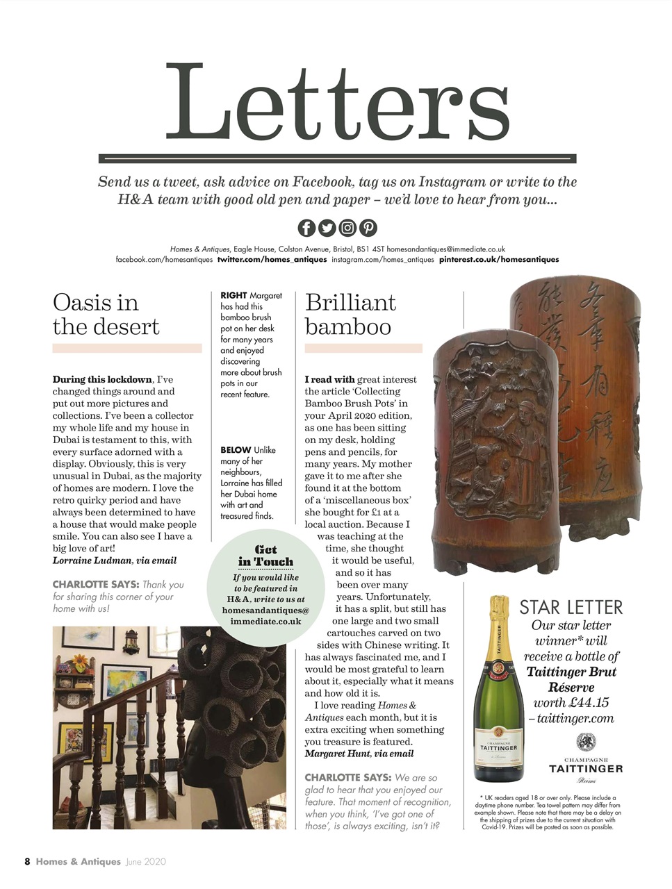Homes & Antiques Magazine Preview Pages