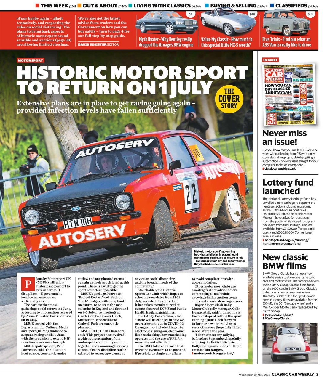 Classic Car Weekly Preview Pages