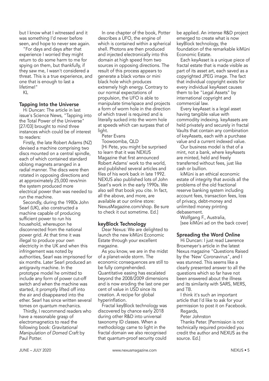 Nexus Magazine Preview Pages