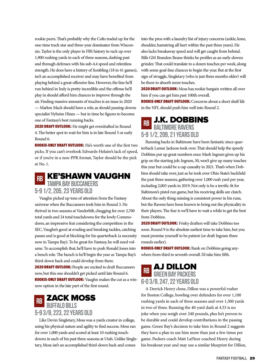 Beckett Football Magazine Preview Pages