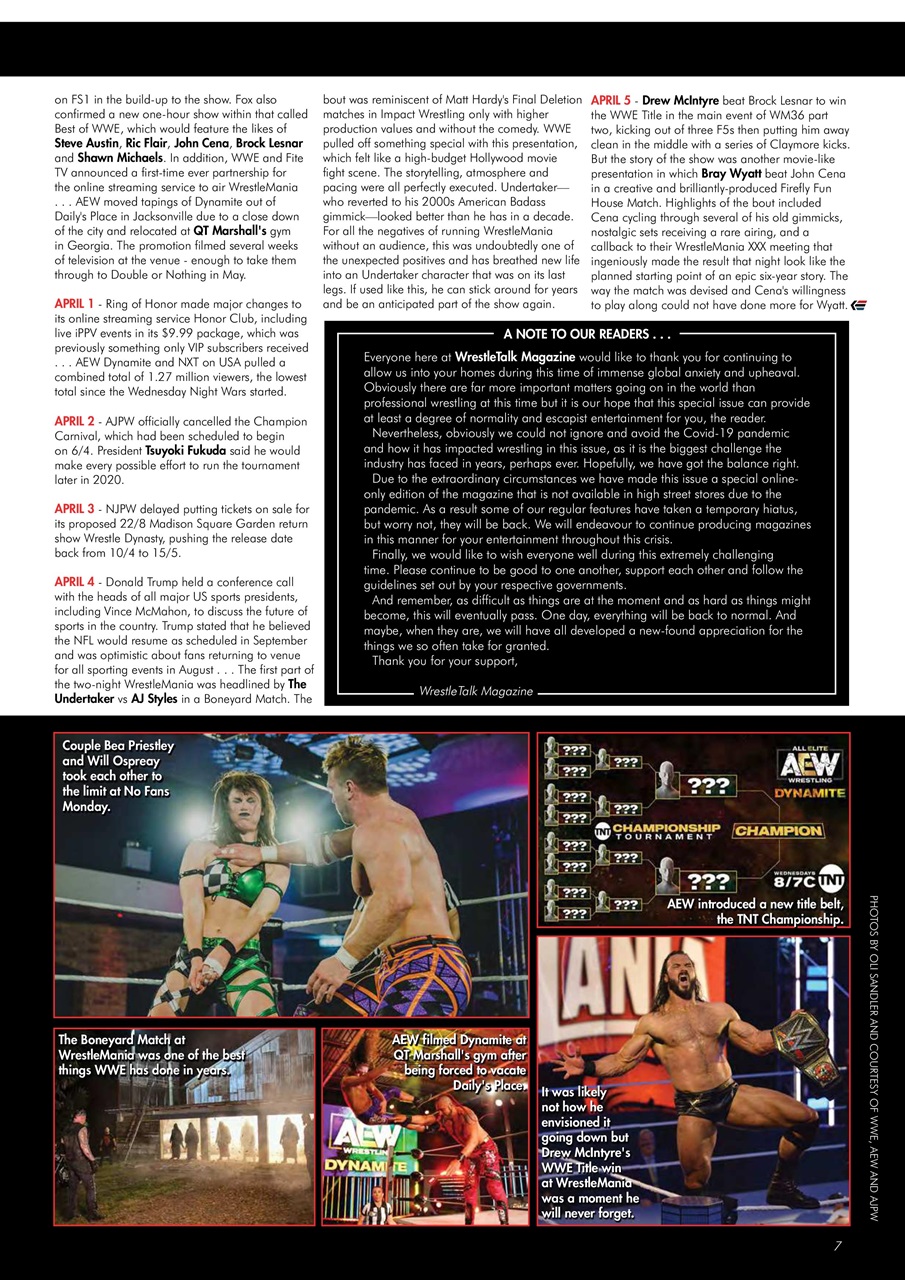 Wrestletalk Magazine Preview Pages