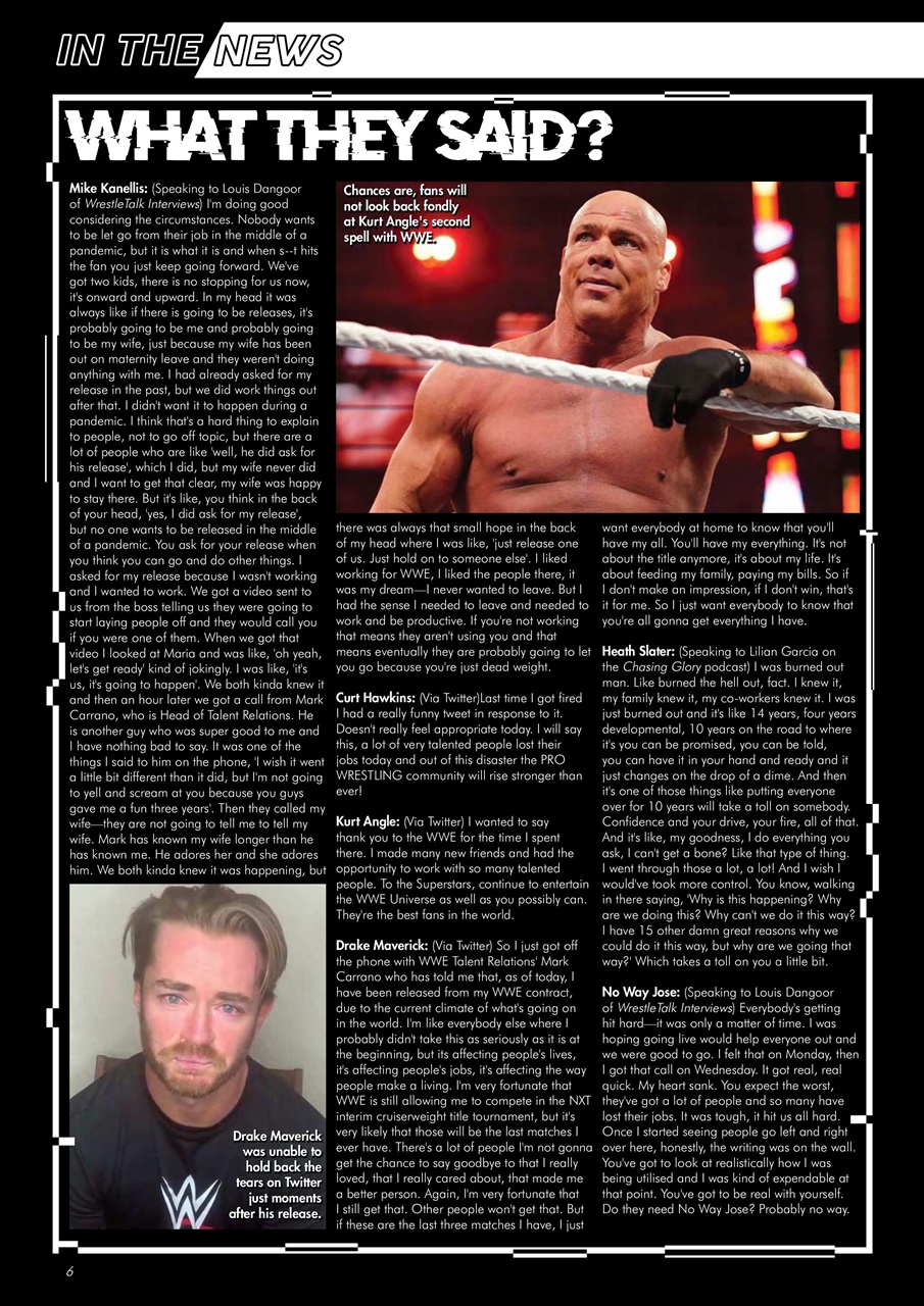 Wrestletalk Magazine Preview Pages