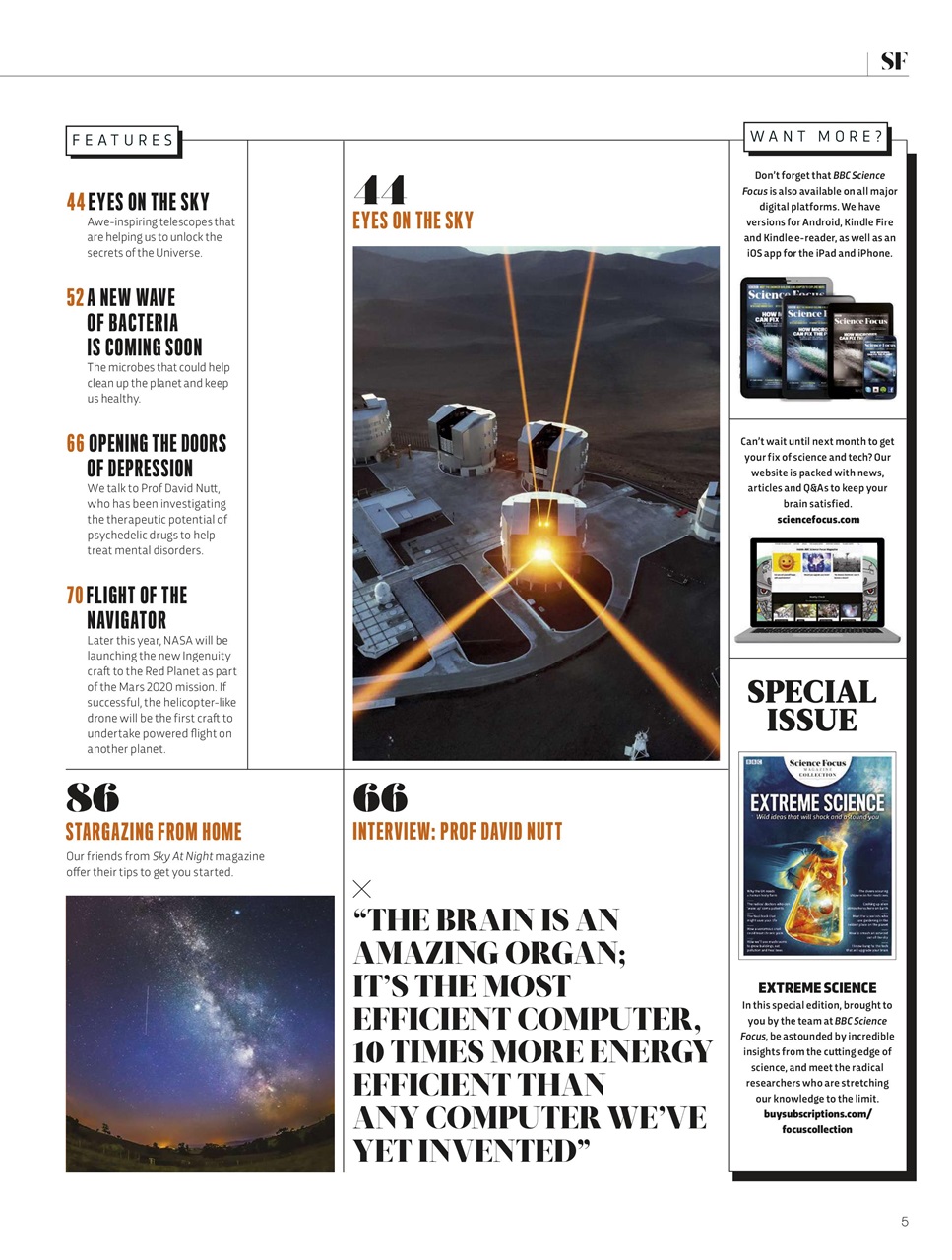 BBC Science Focus Magazine Preview Pages