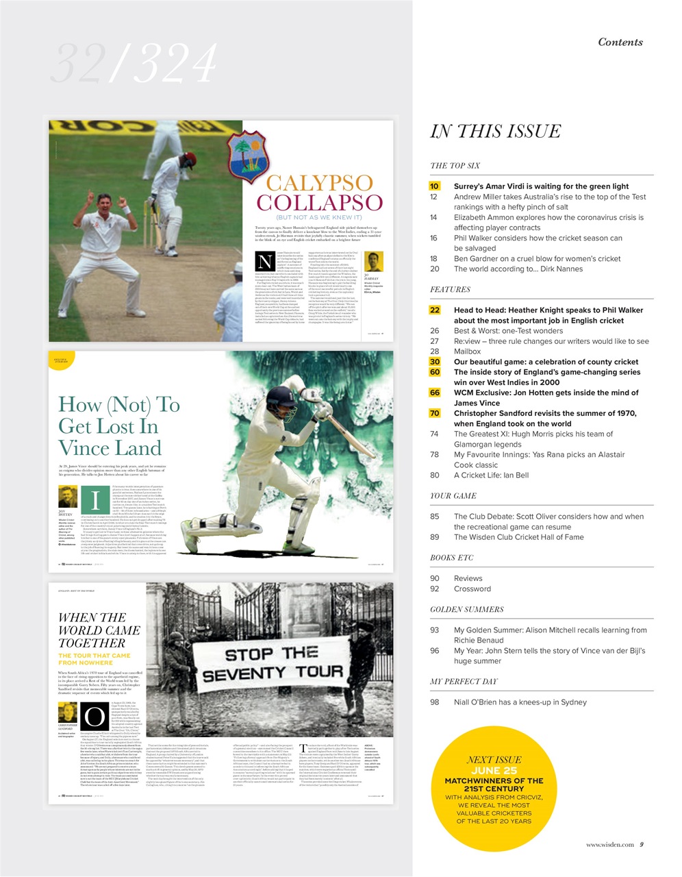 Wisden Cricket Monthly Preview Pages