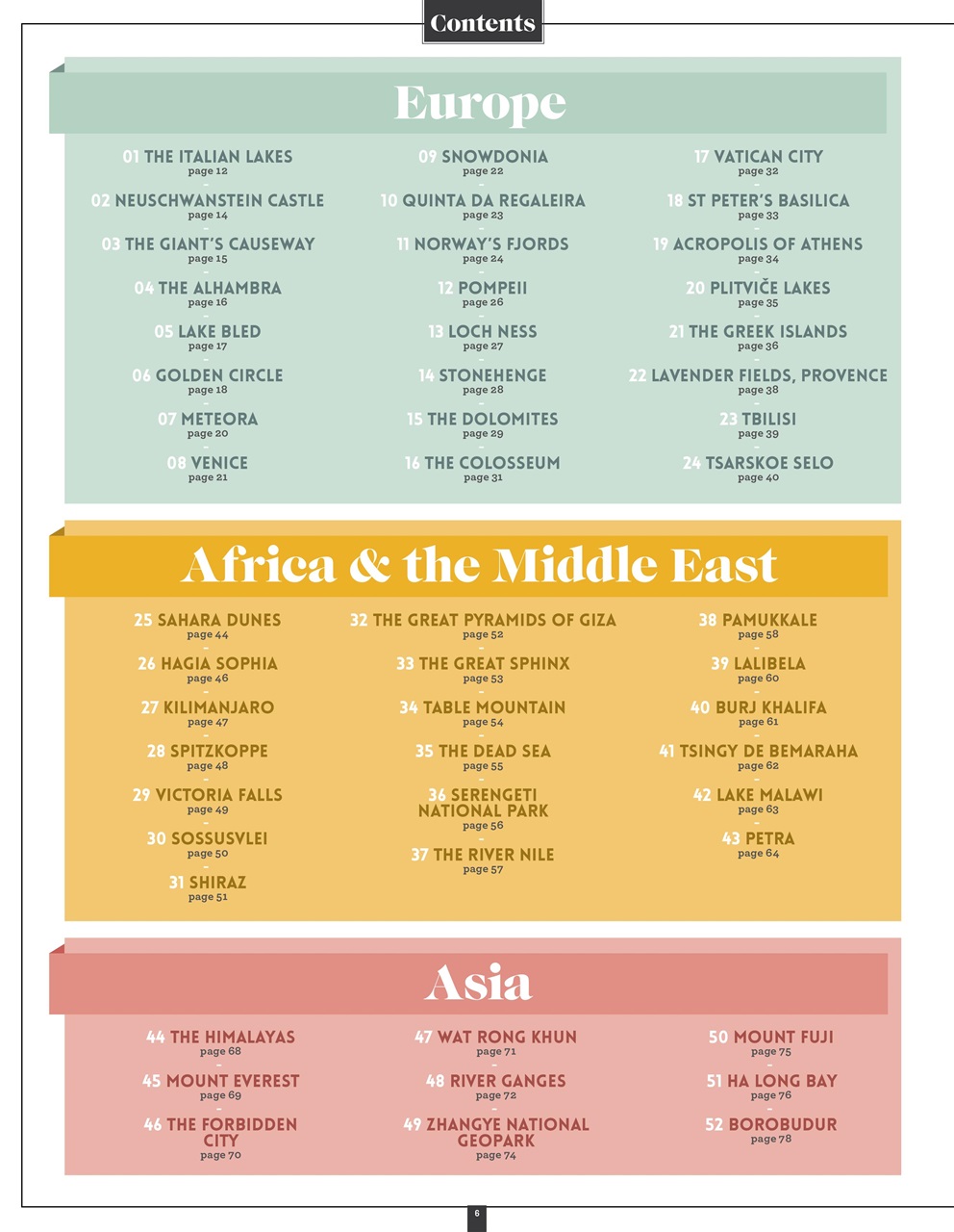 101 Places to Visit Before You Die Preview Pages