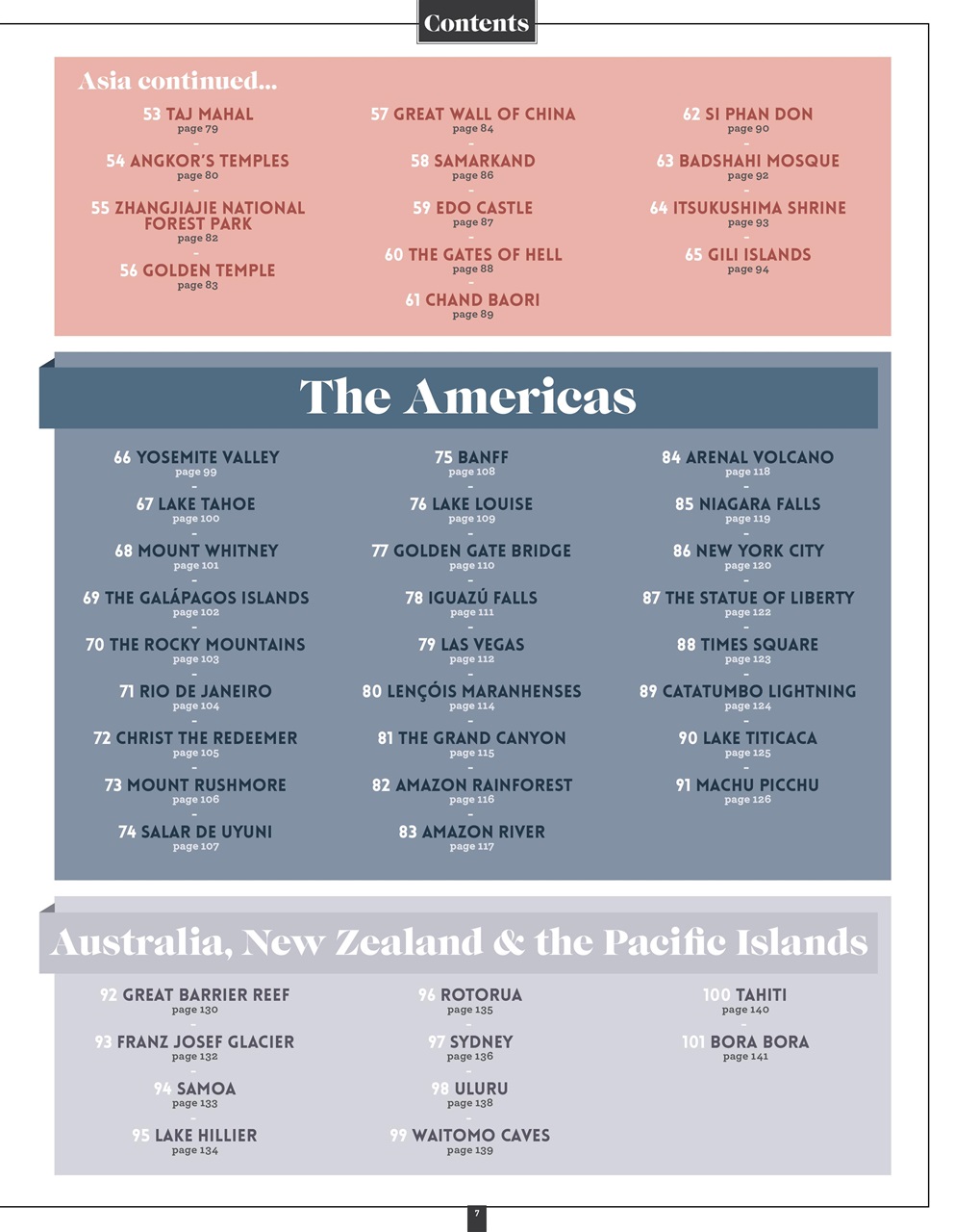 101 Places to Visit Before You Die Preview Pages