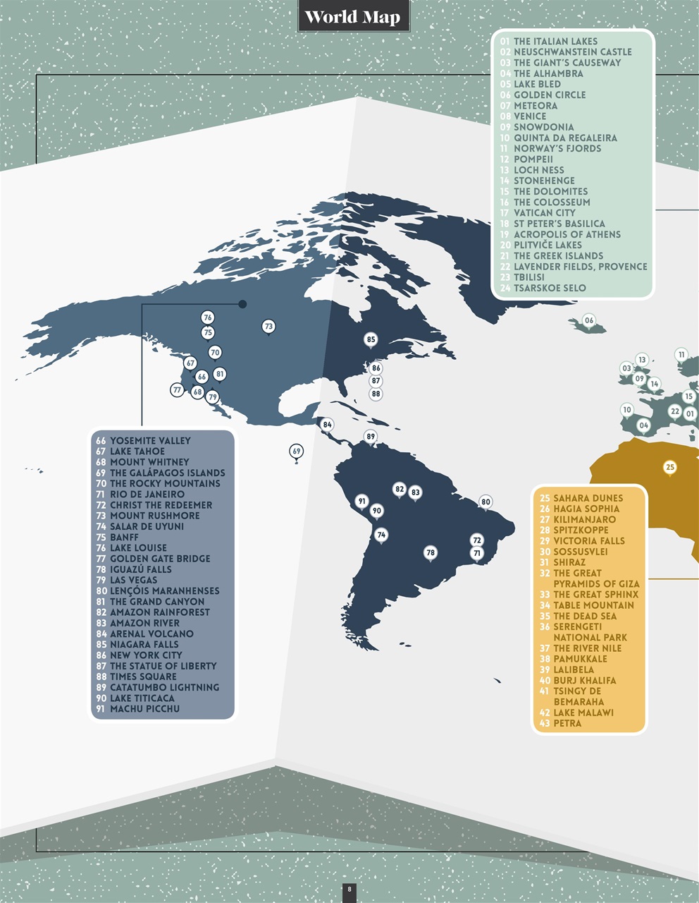 101 Places to Visit Before You Die Preview Pages
