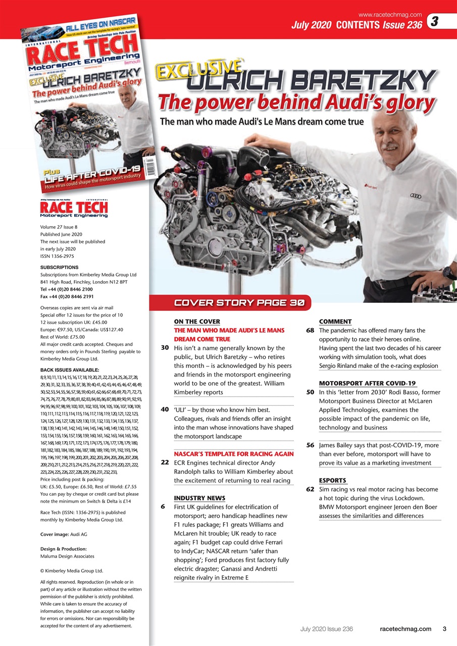 Race Tech Preview Pages
