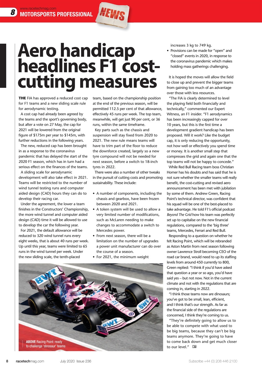 Race Tech Preview Pages