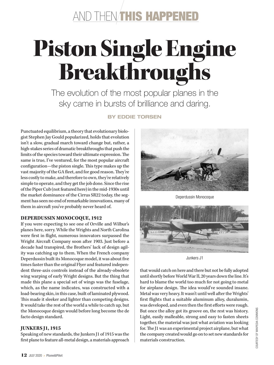 Plane & Pilot Preview Pages