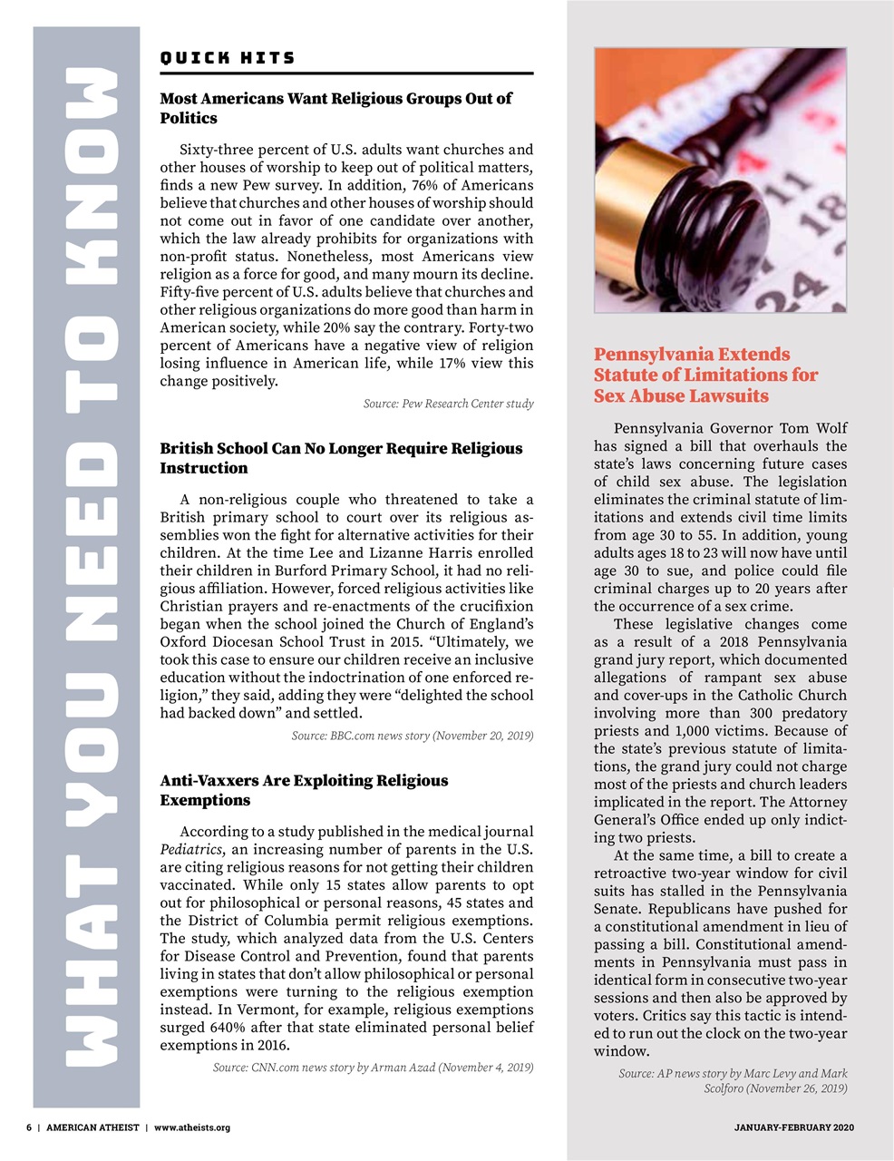 American Atheist Preview Pages