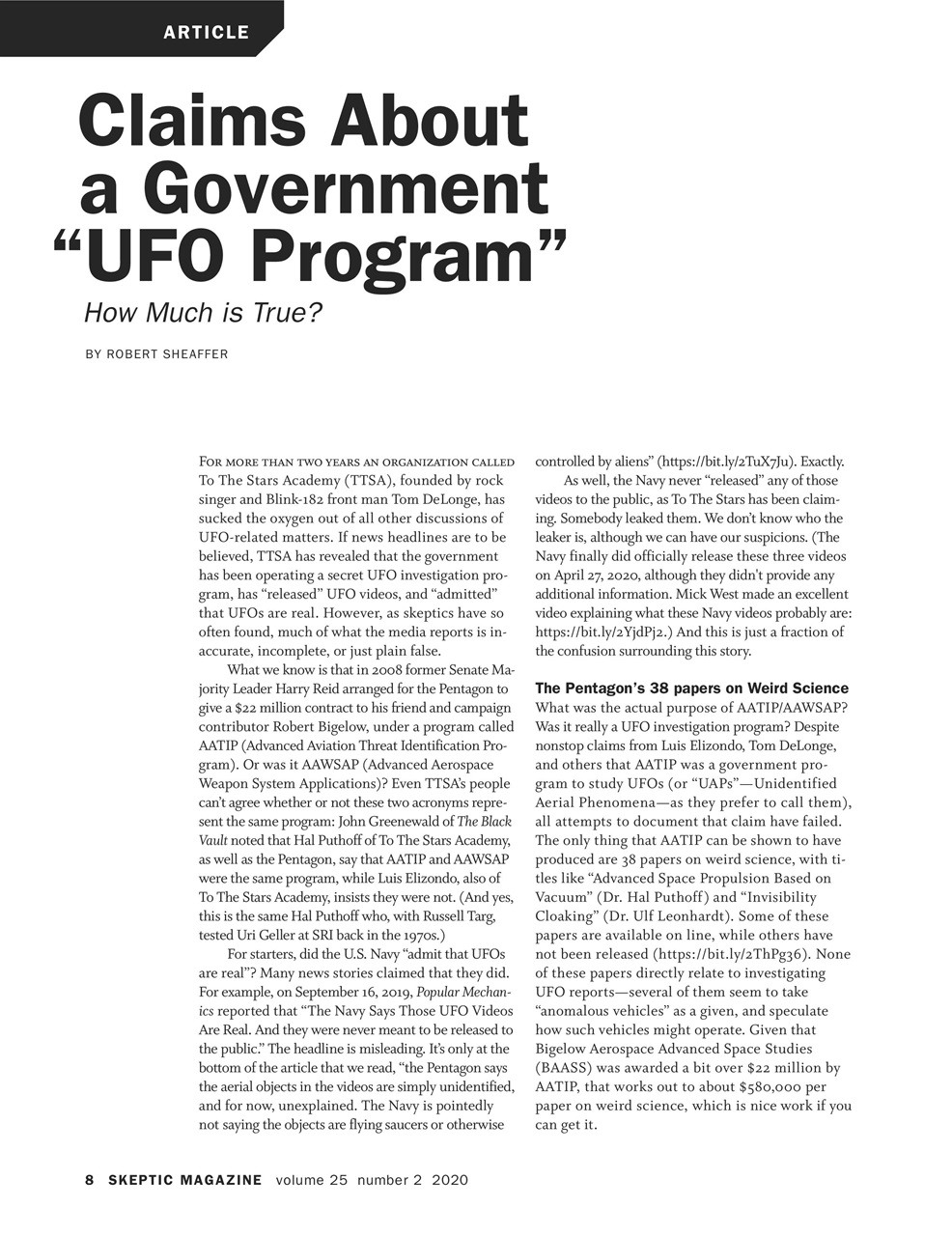 Skeptic Preview Pages