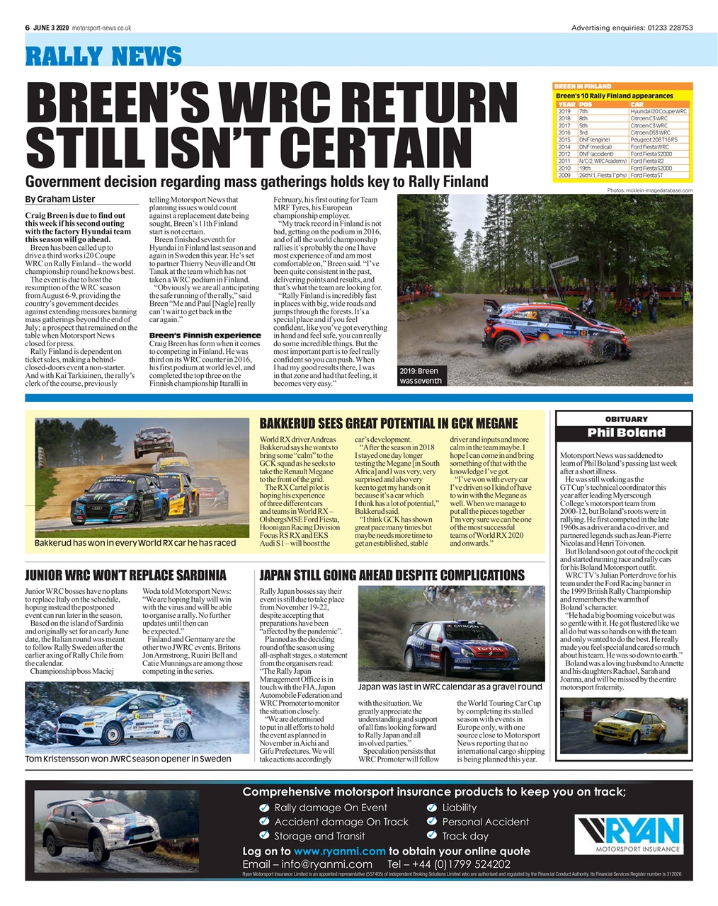 Motorsport News Preview Pages