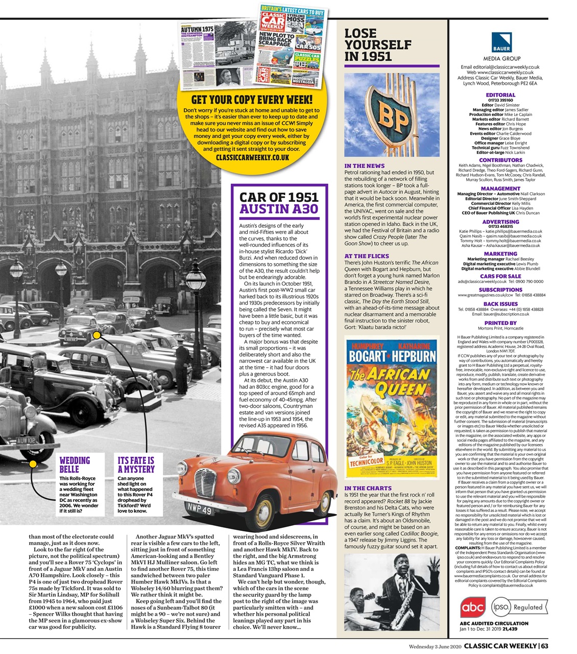 Classic Car Weekly Preview Pages