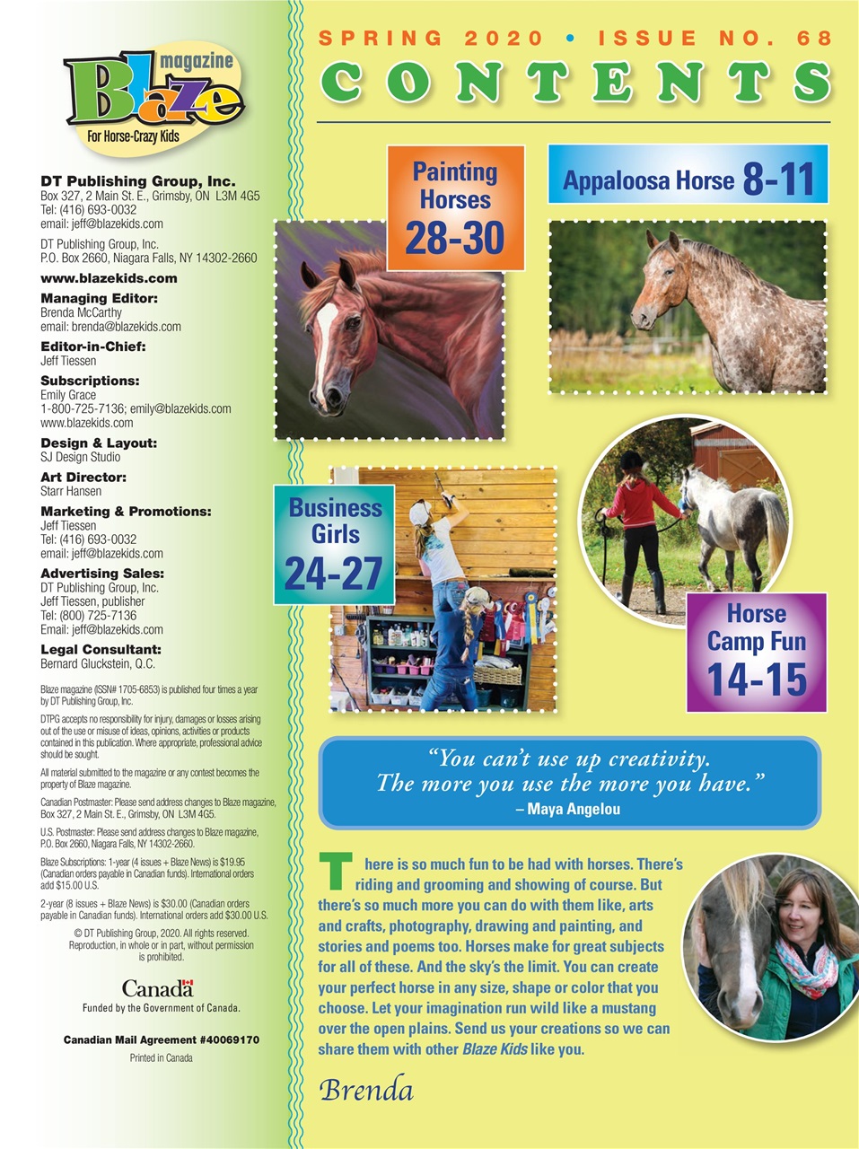 Blaze Magazine For Horse Crazy Kids Preview Pages