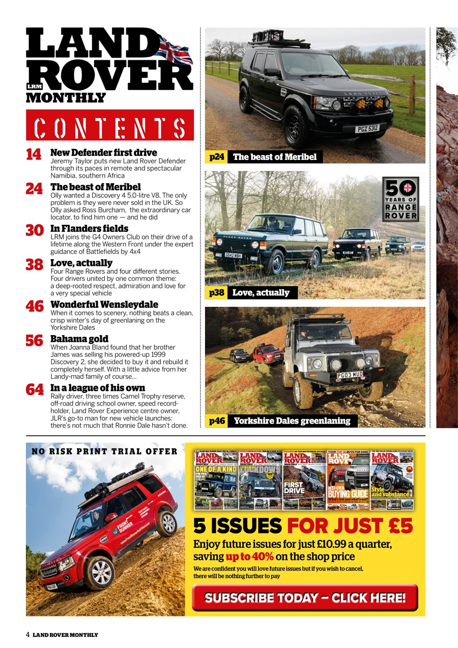 Land Rover Monthly Preview Pages