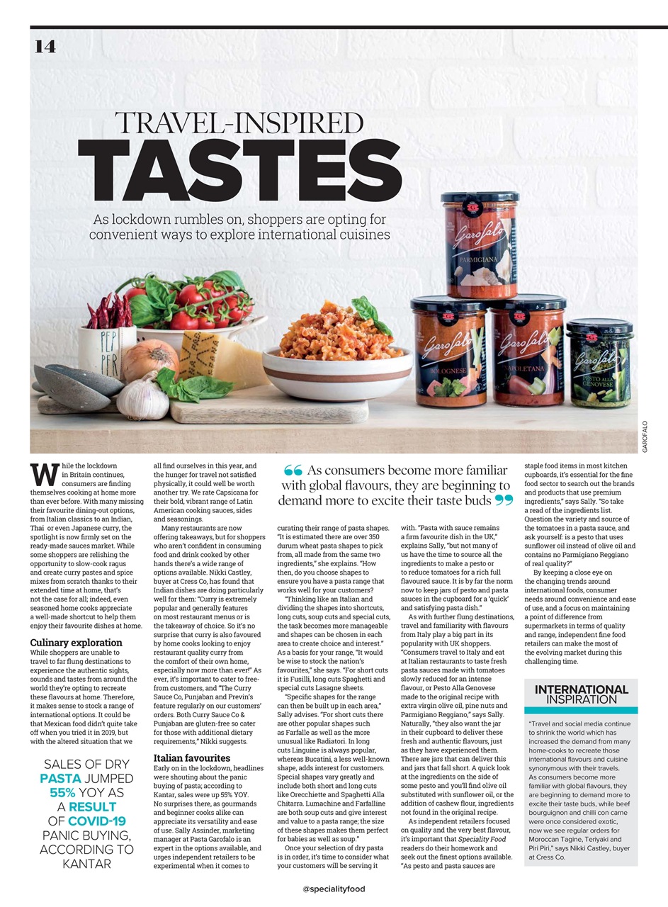 Speciality Food Preview Pages