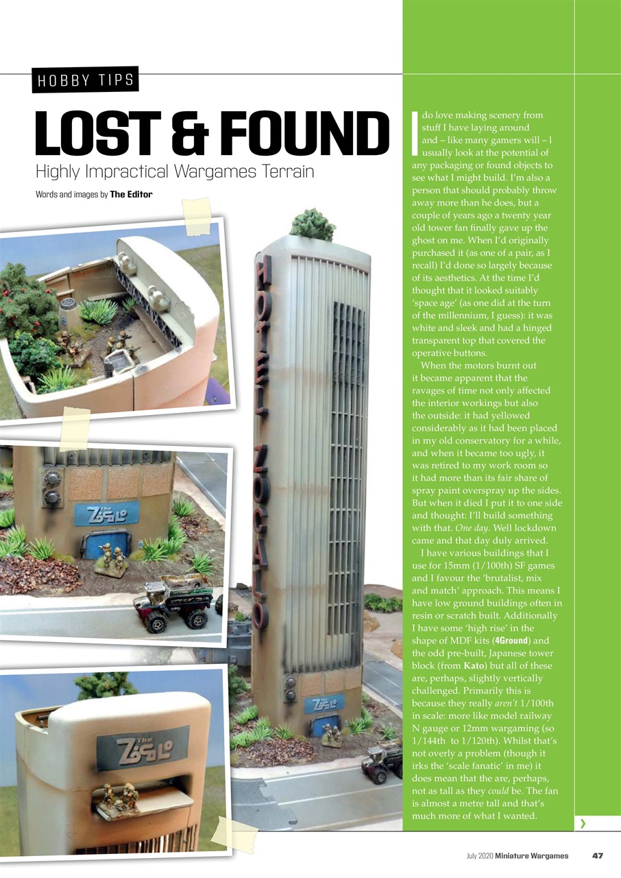 Miniature Wargames Preview Pages