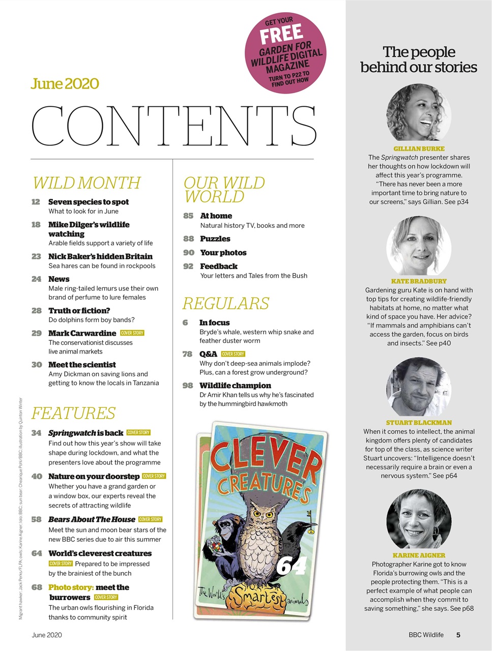 BBC Wildlife Magazine Preview Pages