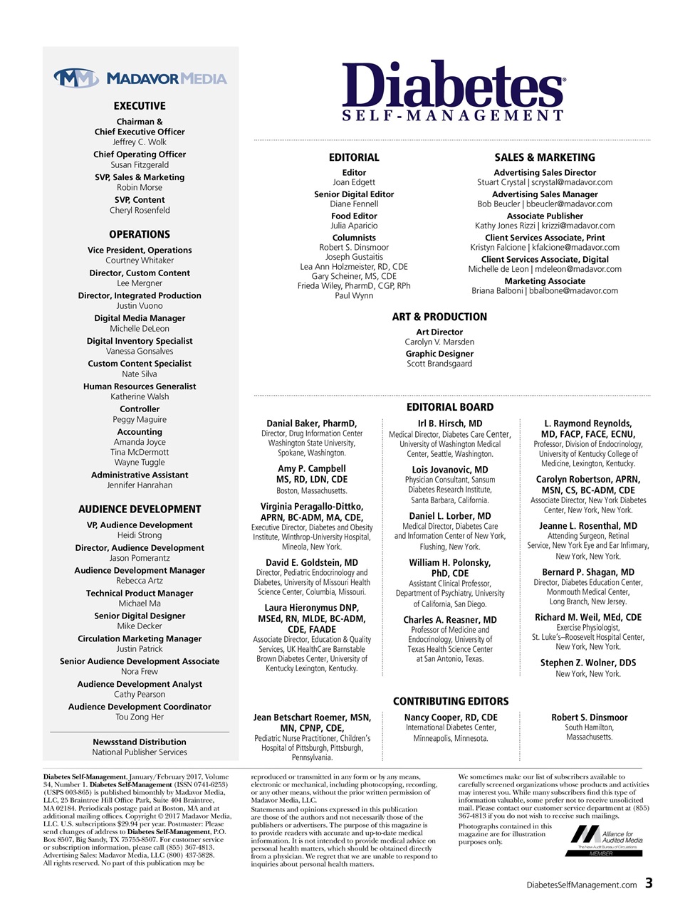 Diabetes Self-Management Preview Pages