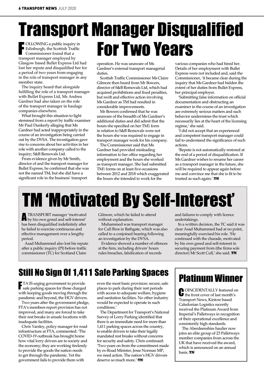 Transport News Preview Pages