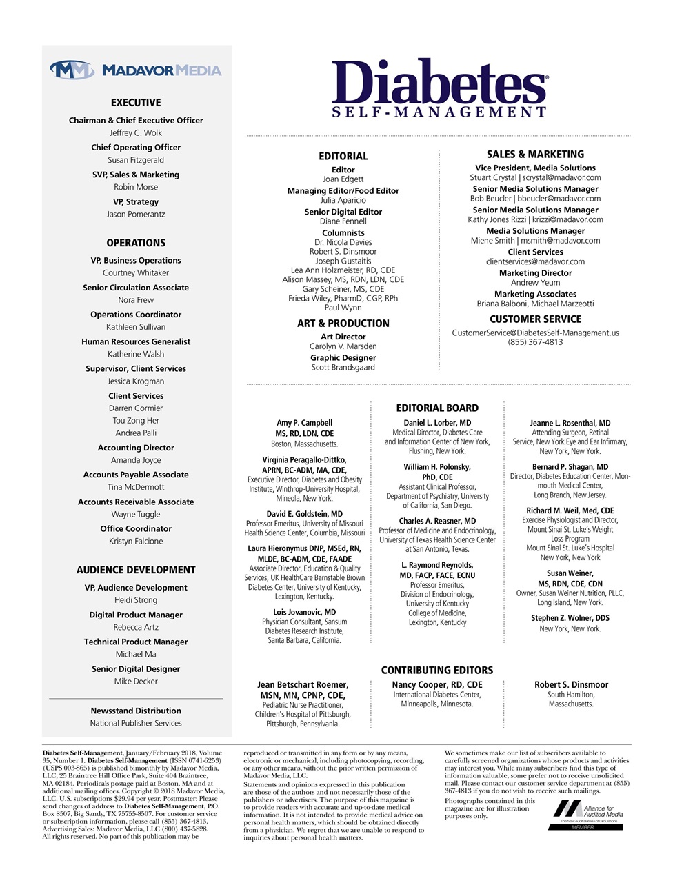 Diabetes Self-Management Preview Pages