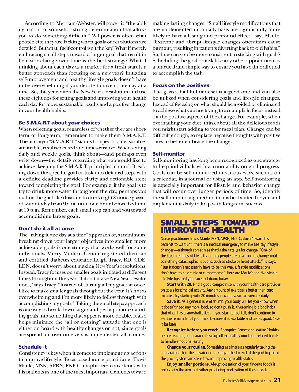 Diabetes Self-Management Preview Pages